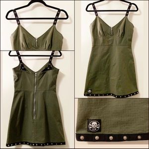 Army Green Mini Dress
